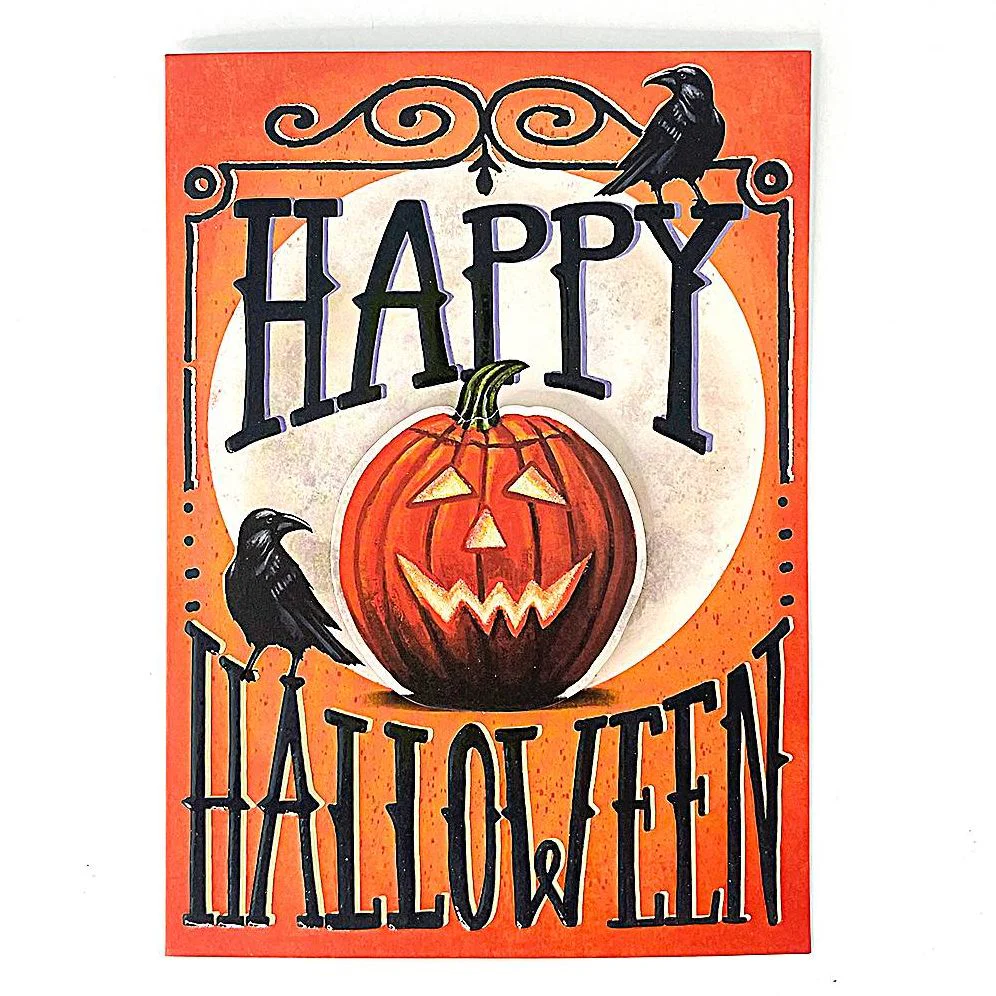 Pumpkin And Crows Halloween Card - Image 3