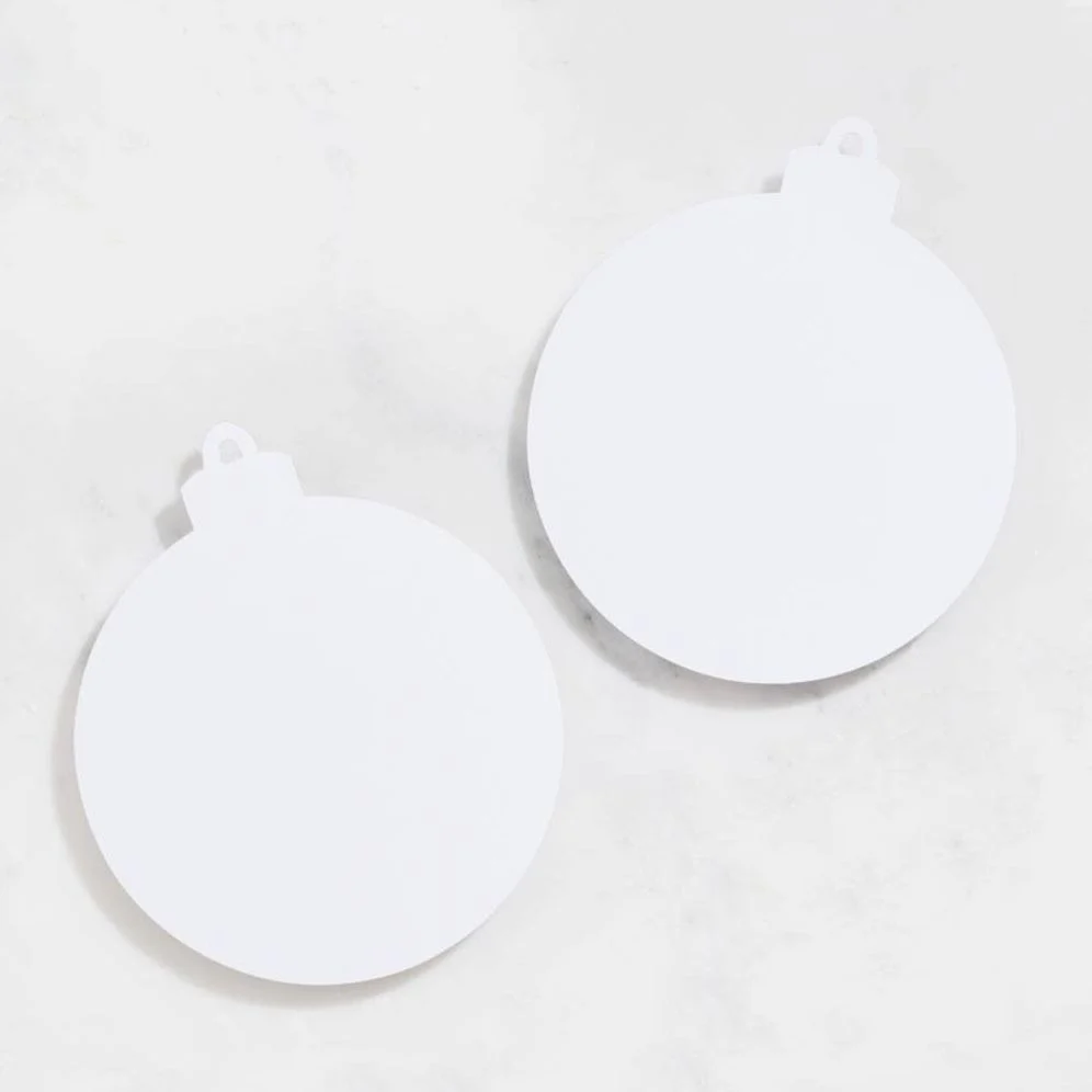 Pure White Ornament Shaped Cards