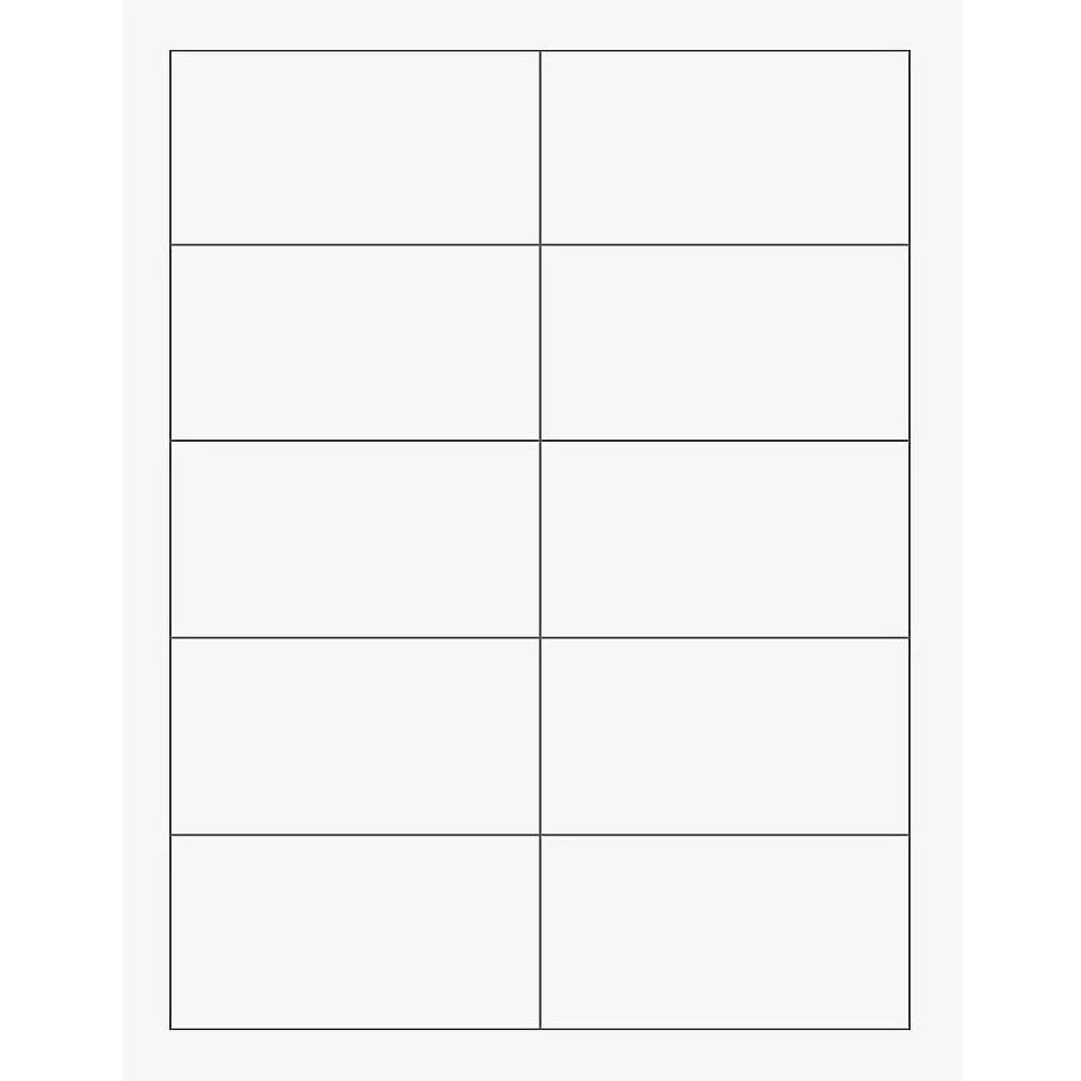 Pure White Printable Business Cards