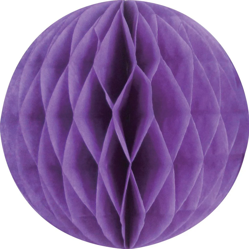 Purple Lrg Paper Honeycomb Sphere