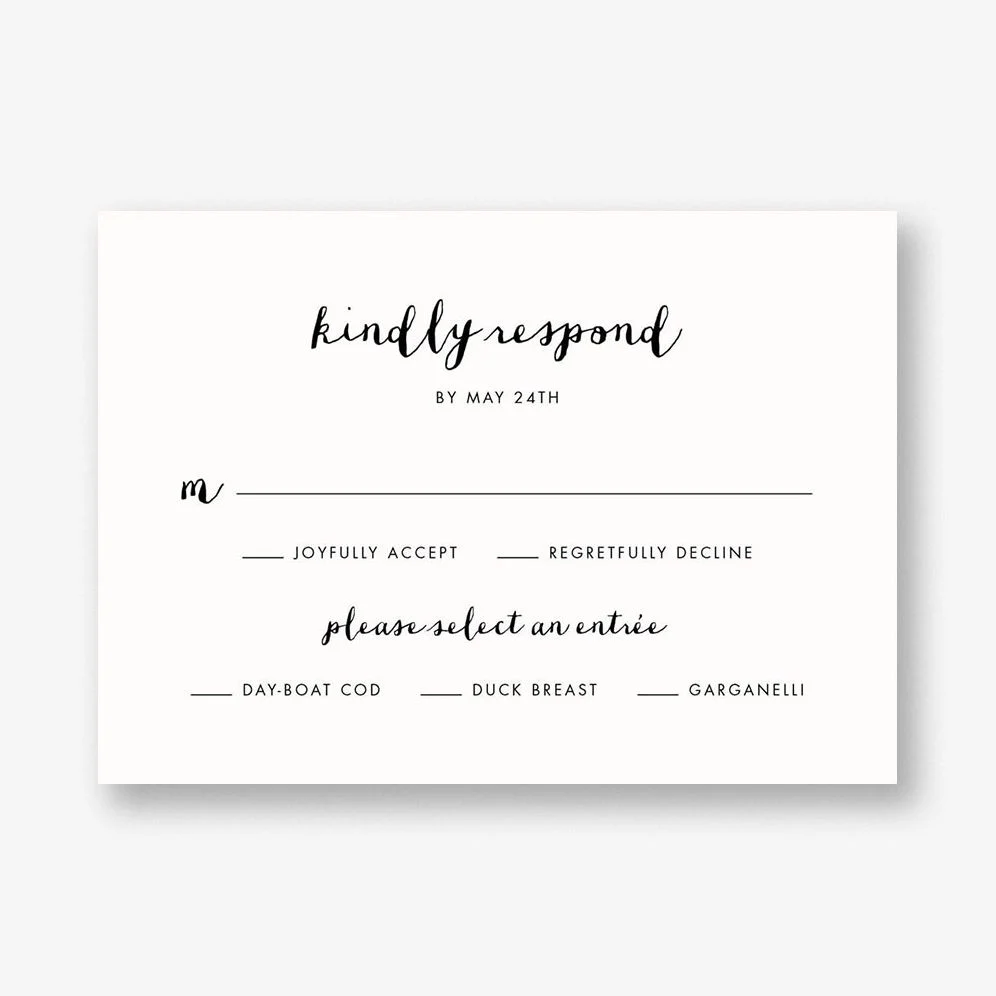 Queen Anne Response Card