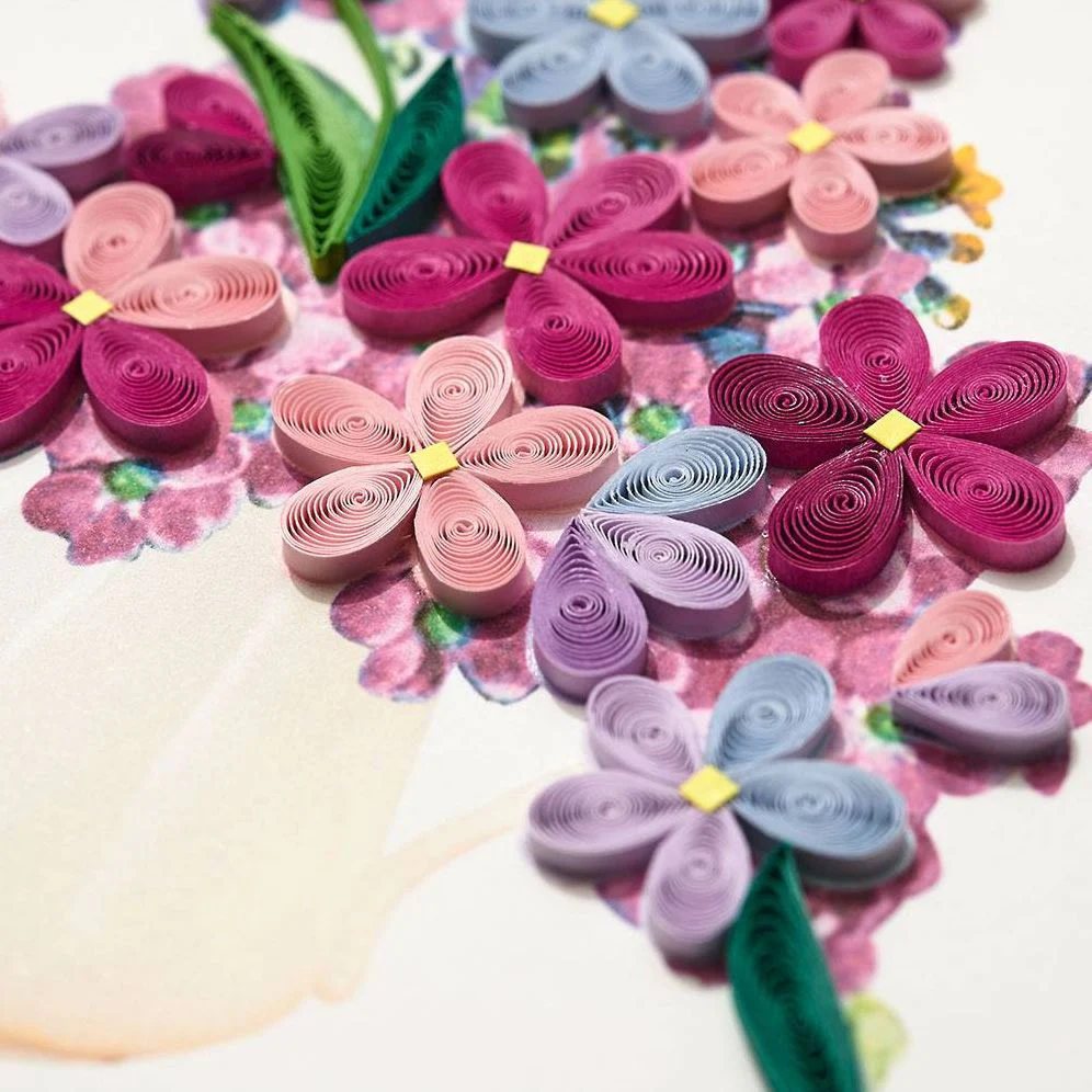 Quilling Violet Bouquet Mother's Day Card - Image 2
