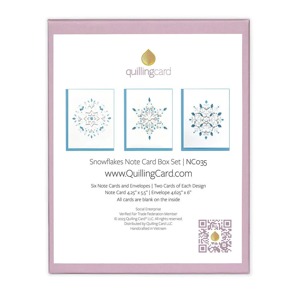 Quilling Winter Snowflake Stationery Set - Image 2