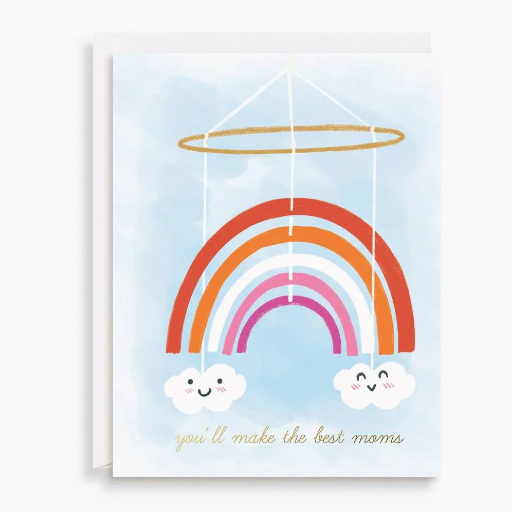 Rainbow Best Moms Card