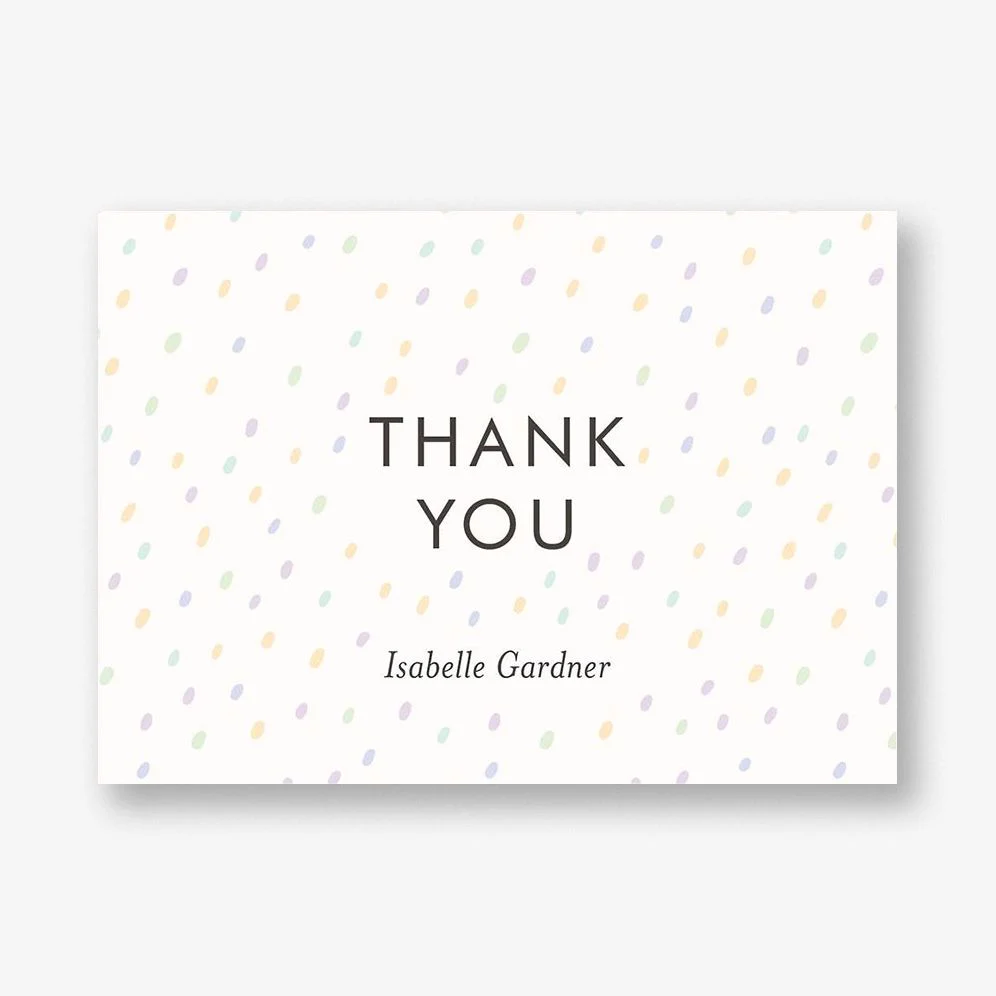 Rainbow Dot Thank You Notes