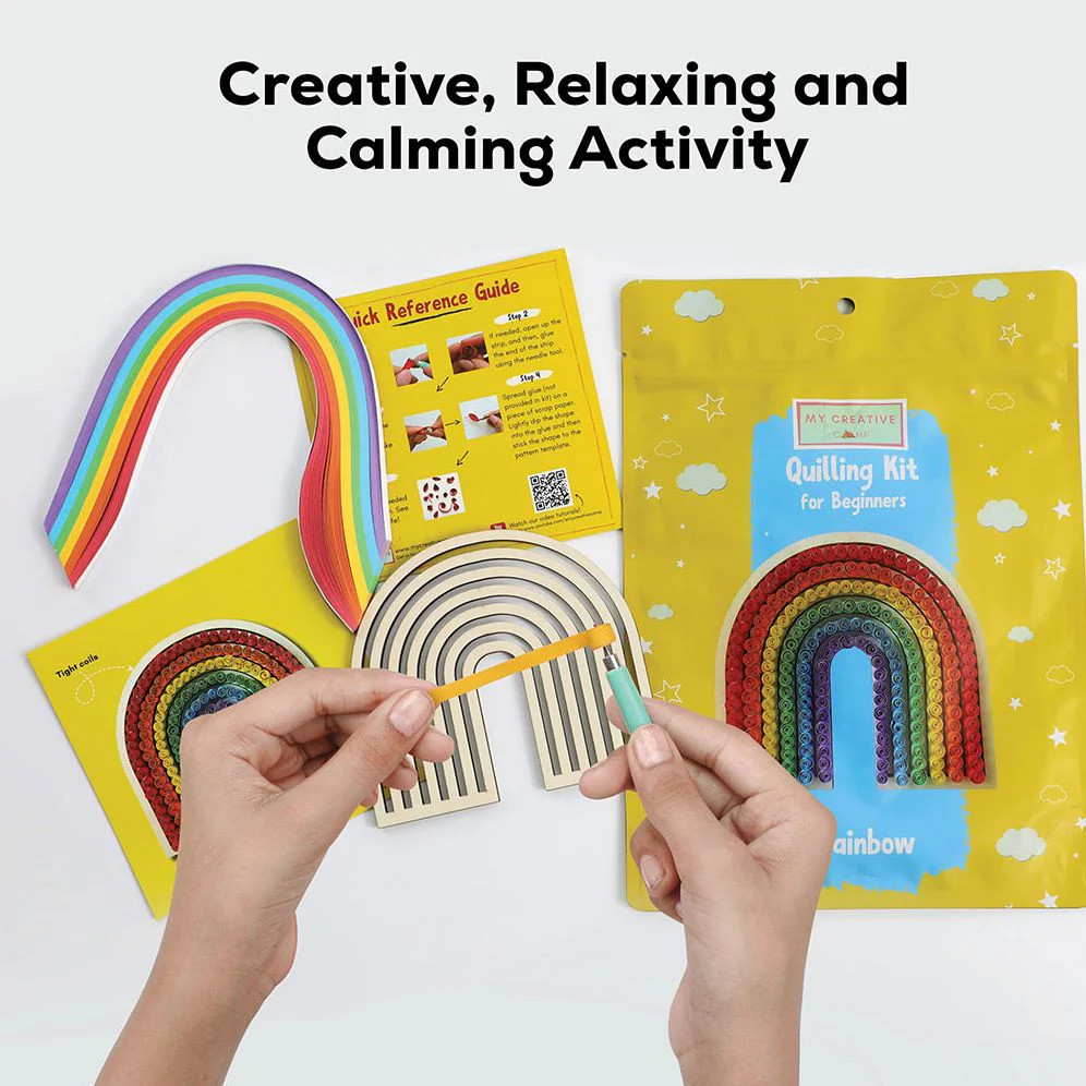Rainbow Paper Quilling Craft Kit - Image 4