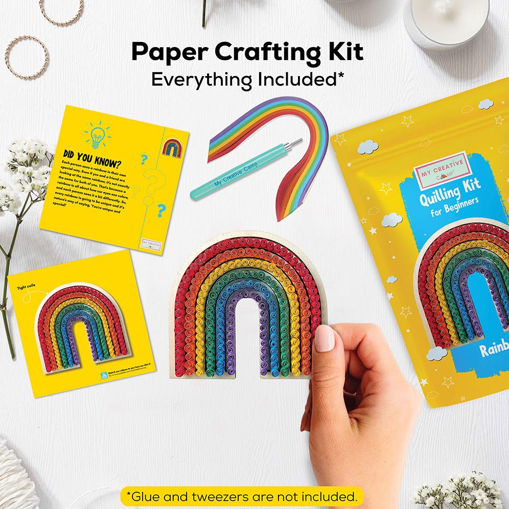 Rainbow Paper Quilling Craft Kit - Image 5