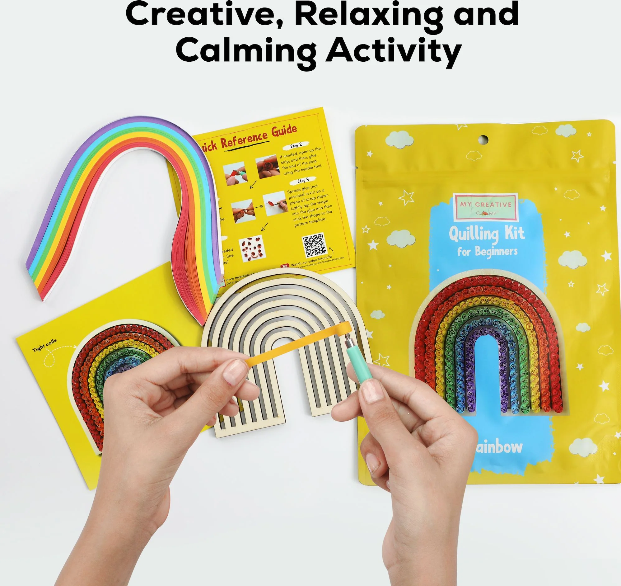 Rainbow Paper Quilling Craft Kit - Image 8