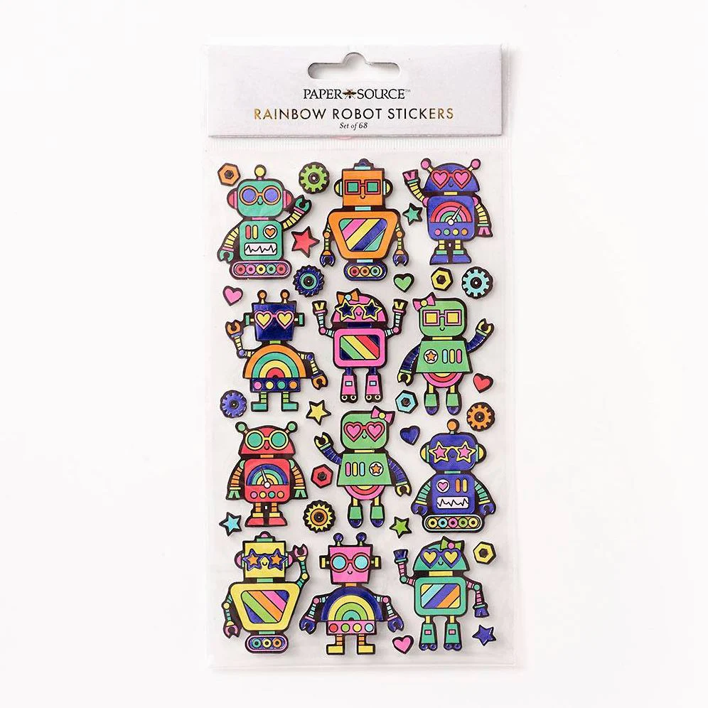 Rainbow Robot Stickers - Image 2