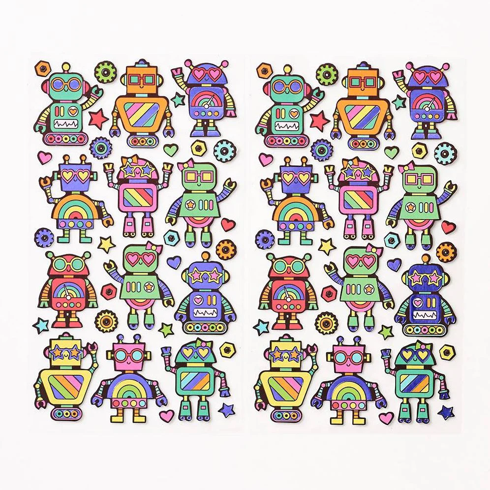 Rainbow Robot Stickers - Image 3