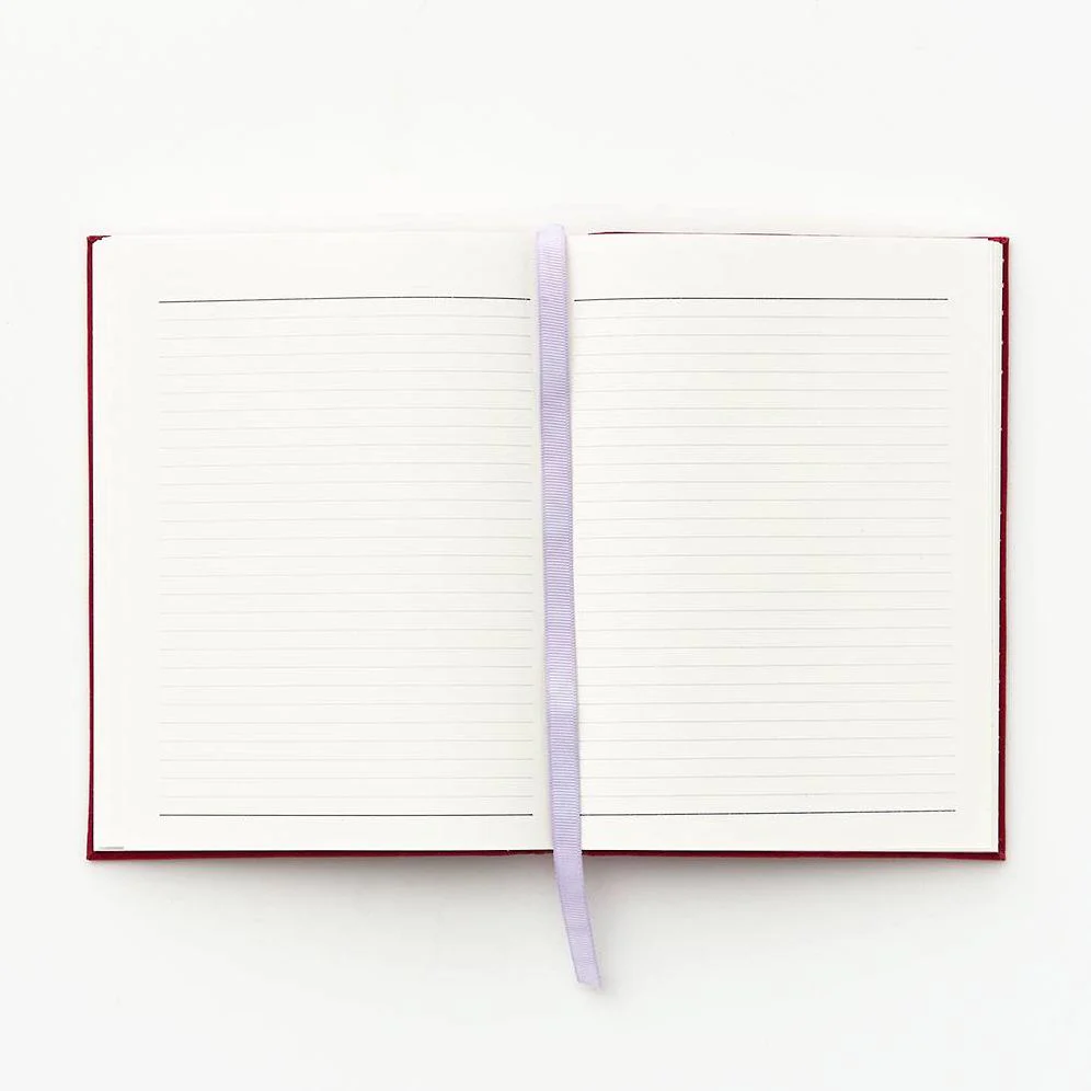 Red Dahlia Woven Leather Journal - Image 6