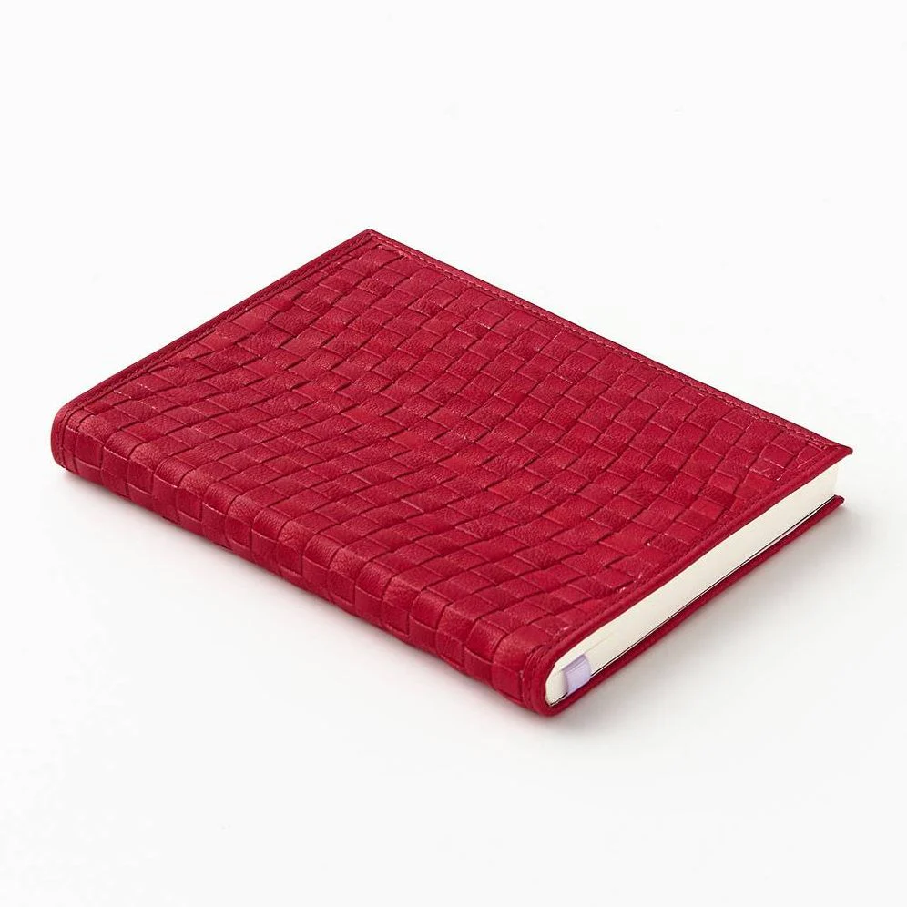Red Dahlia Woven Leather Journal - Image 7