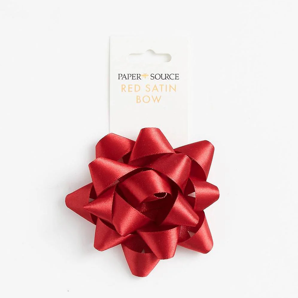 Red Satin Bow - Image 2