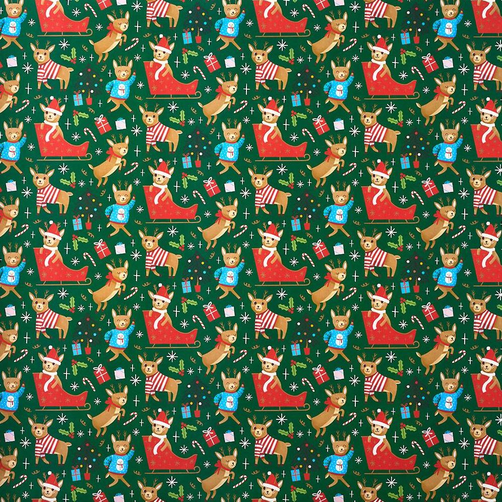 Reindeer Party Wrapping Paper - Image 3
