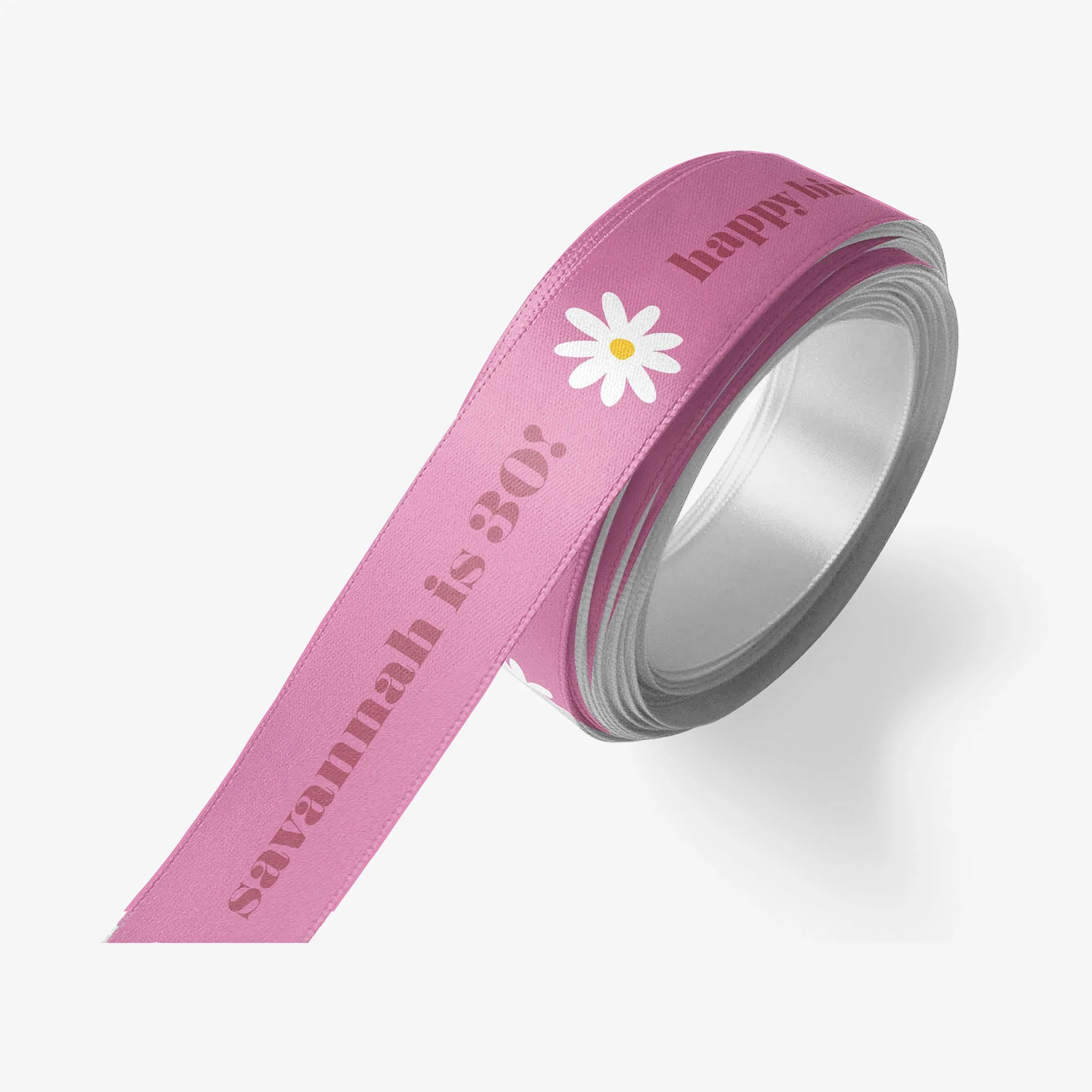 Retro Daisy Custom Ribbon 10 Yard Spool