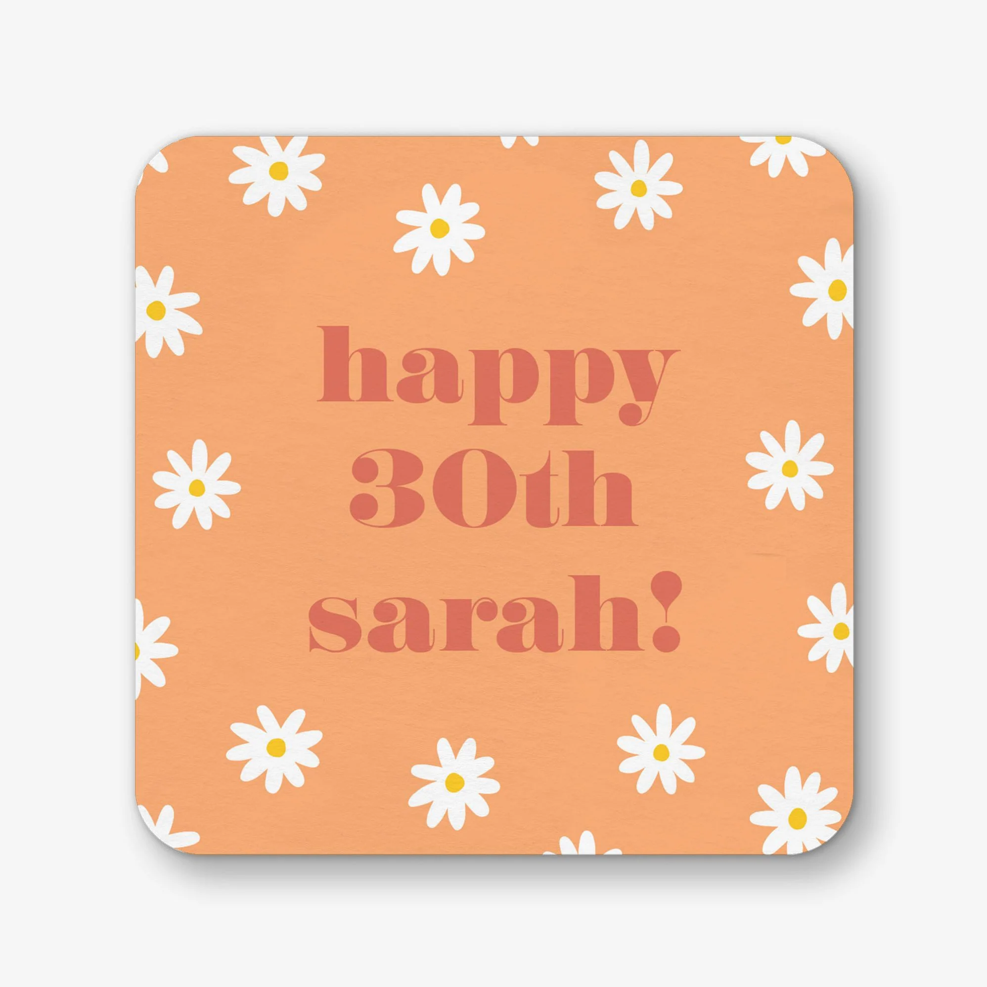 Retro Daisy Square Custom Coasters - Image 5