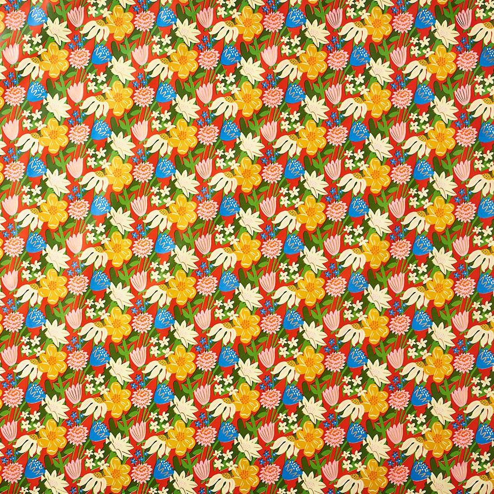Retro Flower Market Stone Wrapping Paper - Image 2