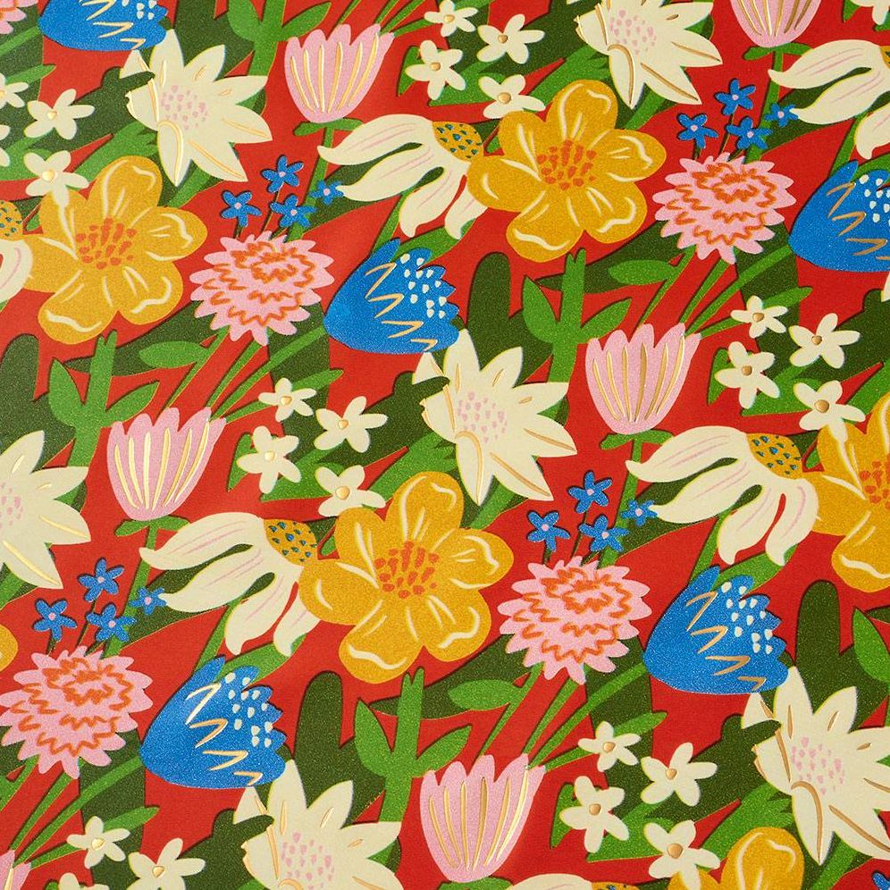 Retro Flower Market Stone Wrapping Paper - Image 3