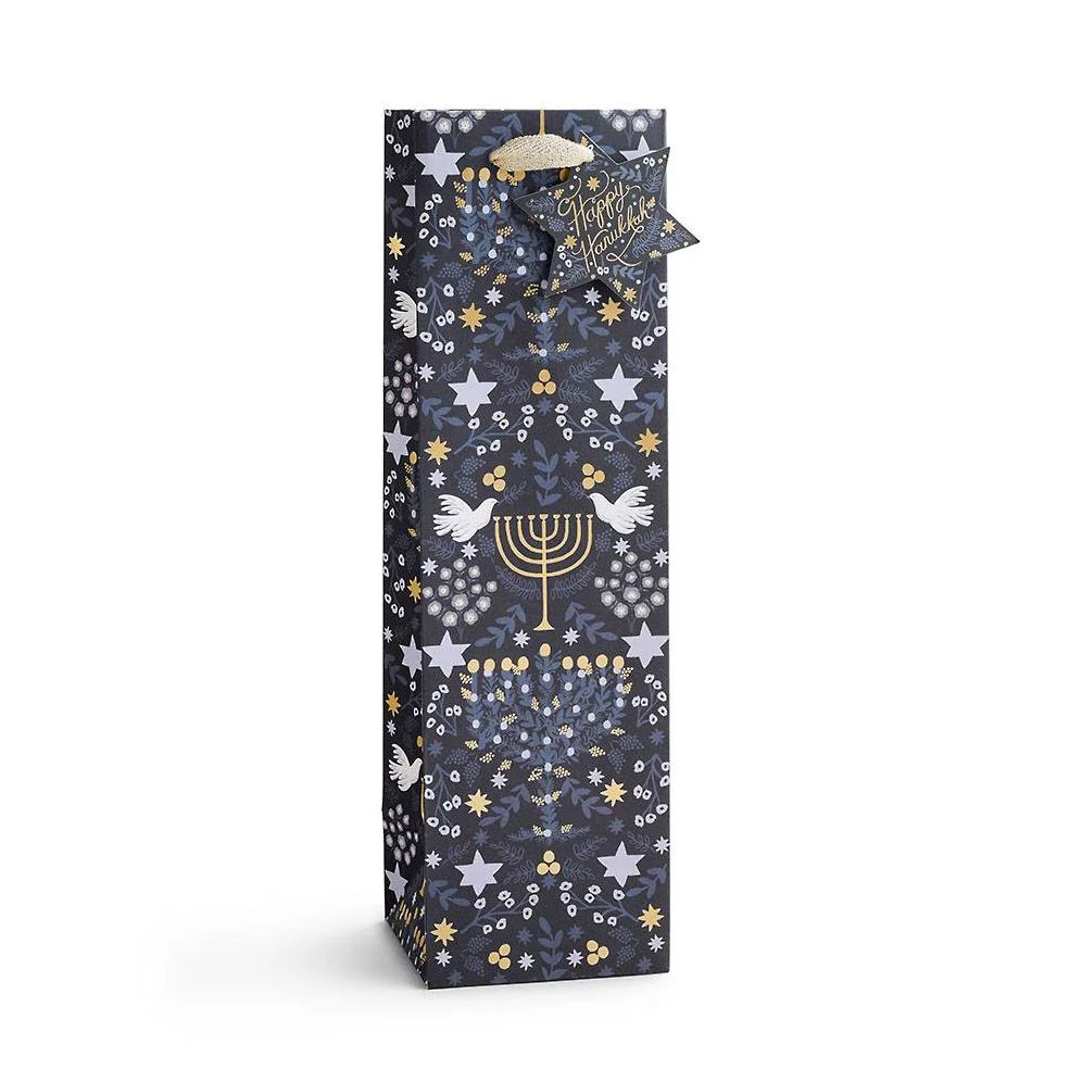 Rifle Paper Co. Hanukkah Floral Wine Gift Bag