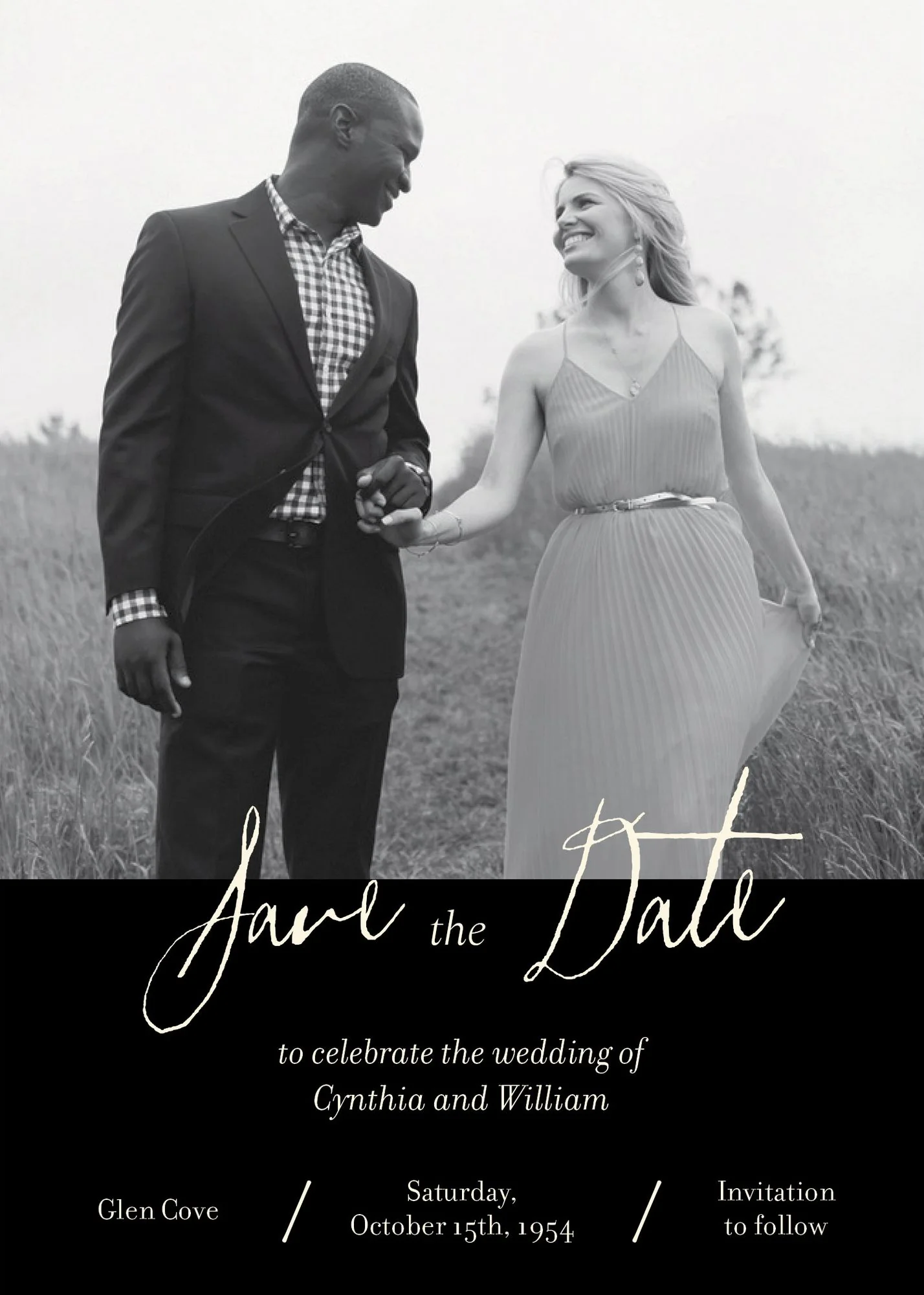 Romantic Photo on White Save the Date - Image 2