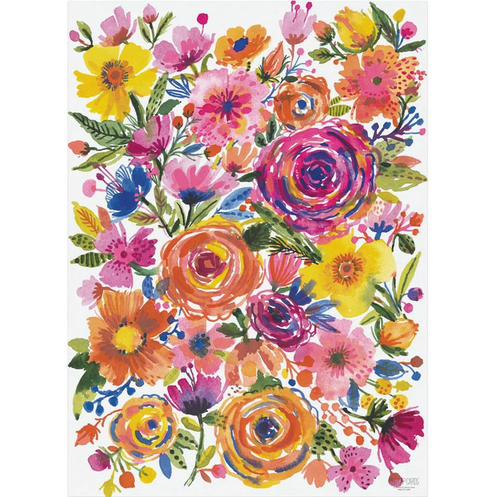 Romantic Rose Colorful Flat Wrap - Image 2