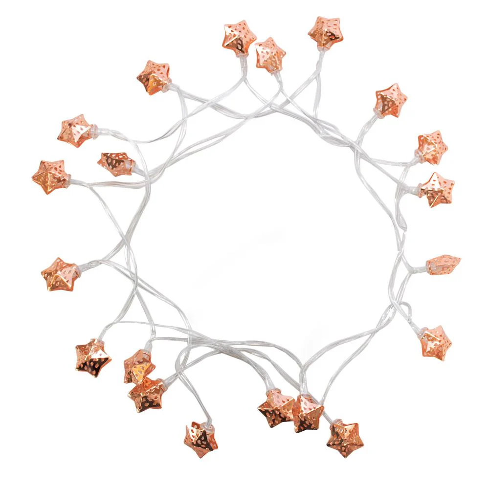 Rose Gold Star String Lights - Image 2
