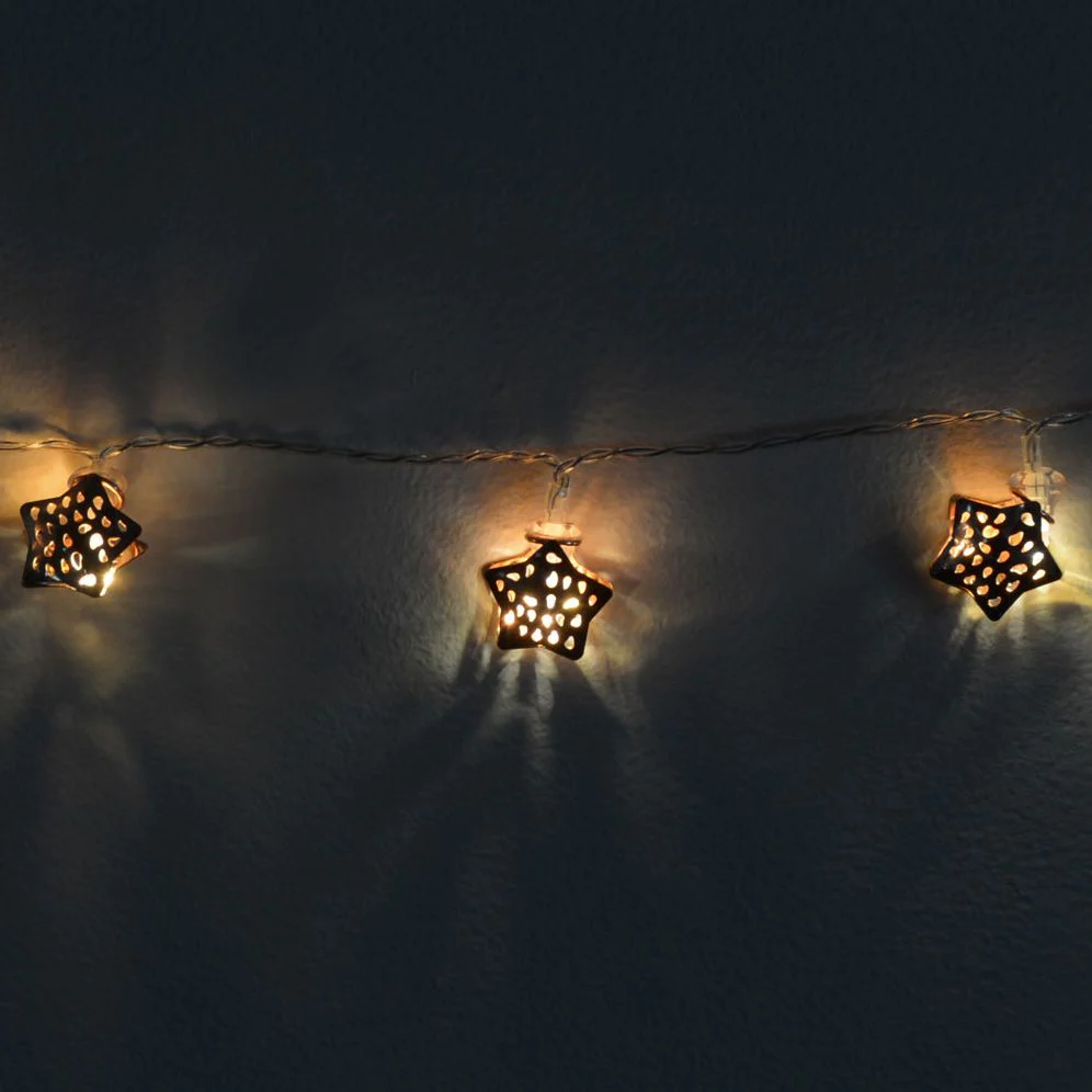 Rose Gold Star String Lights - Image 3