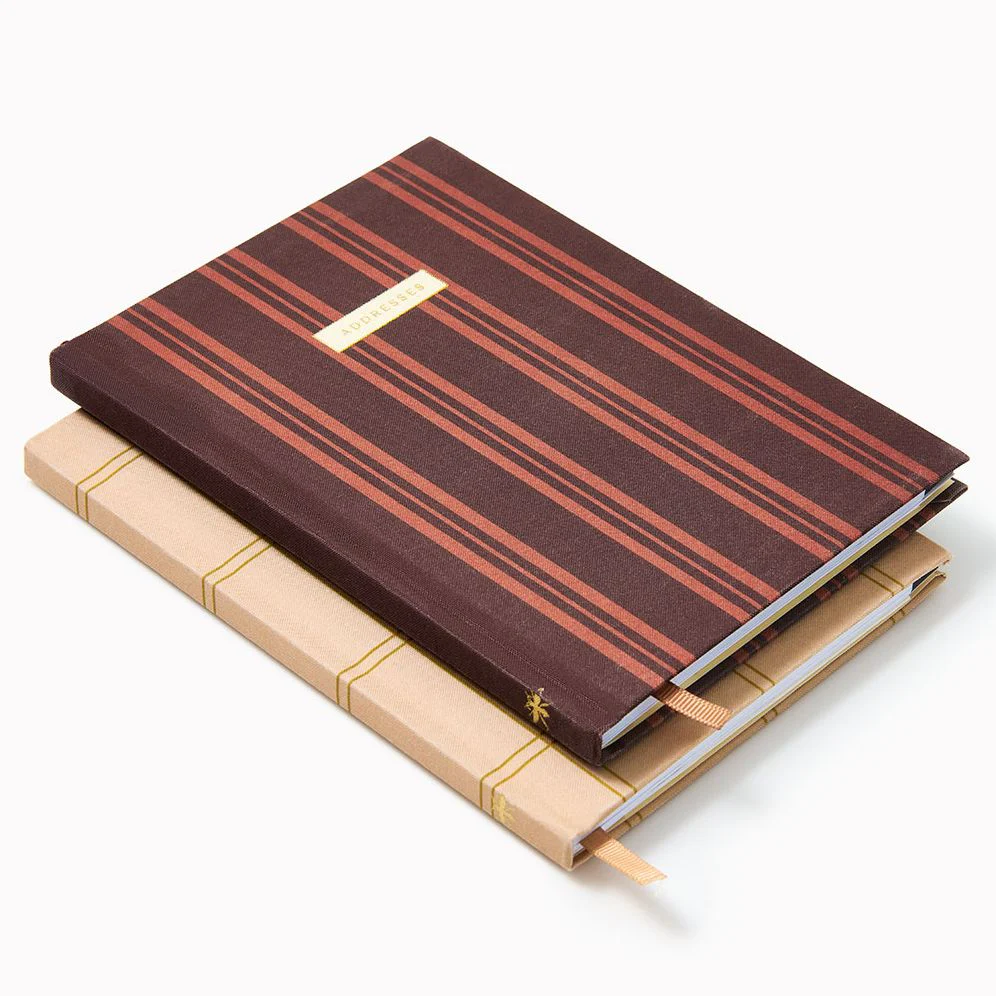 Sand Grid Paper Wasp Bookcloth Address Book - Image 3