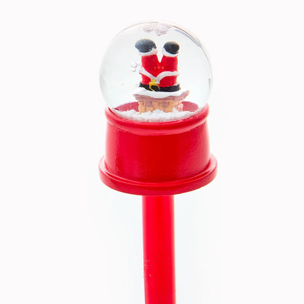 Santa Chimney Snow Globe Pen - Image 3