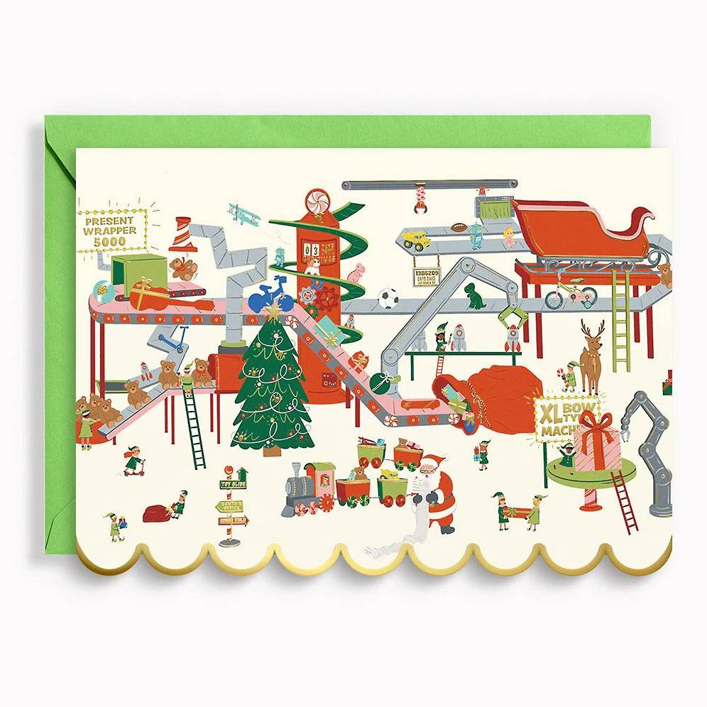 Santa's Workshop Holiday Card