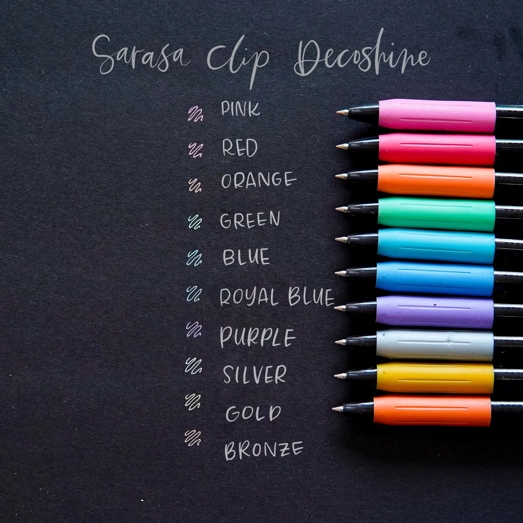 Sarasa Clip Decoshine Metallic Gel Ink Retractable Pens - Image 5