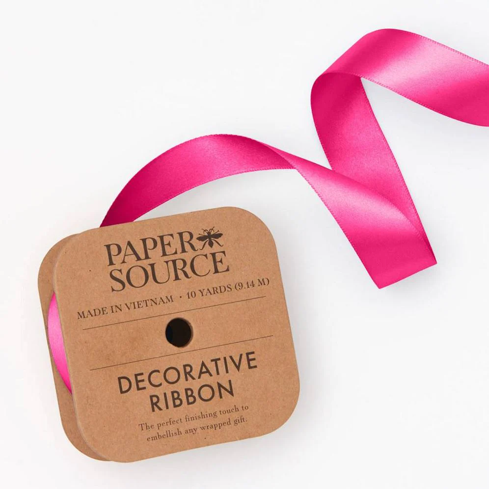 Satin Shocking Pink Ribbon 1" 10YD