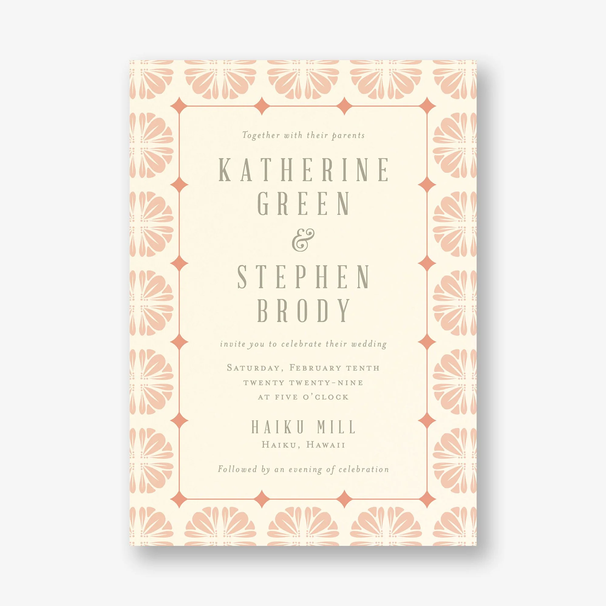 Scalloped Tile Wedding Invitation - Image 3