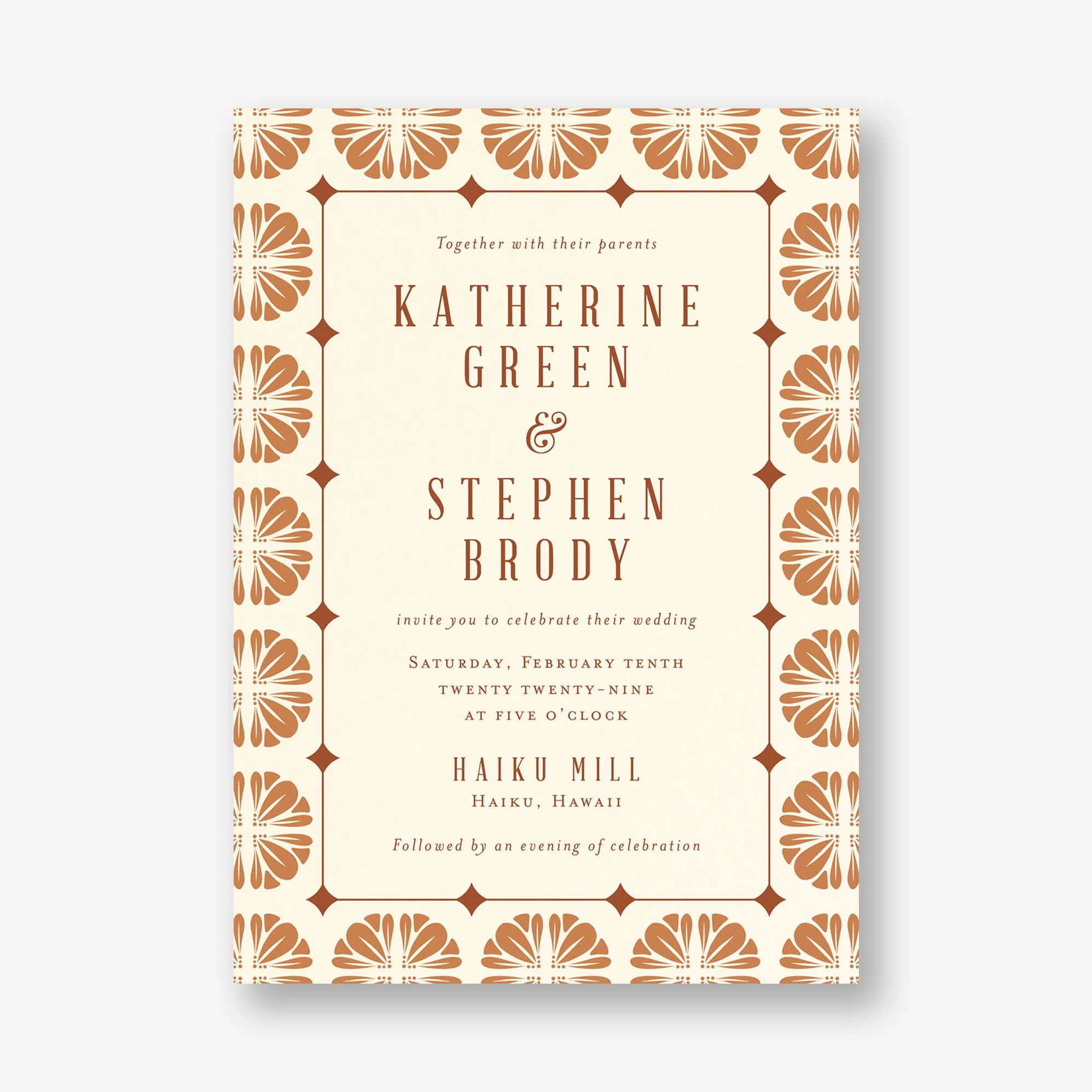 Scalloped Tile Wedding Invitation - Image 4