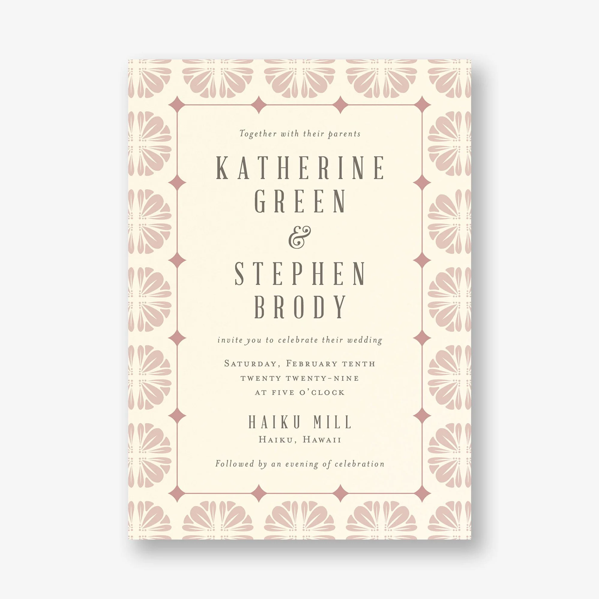 Scalloped Tile Wedding Invitation - Image 5