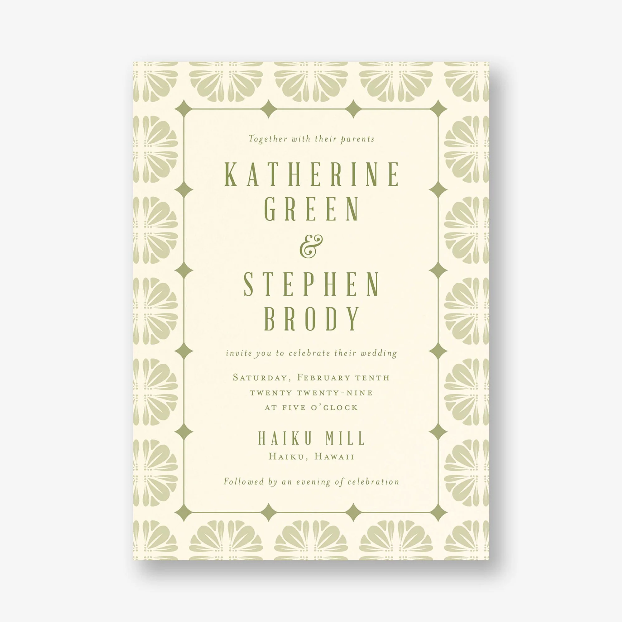 Scalloped Tile Wedding Invitation - Image 6