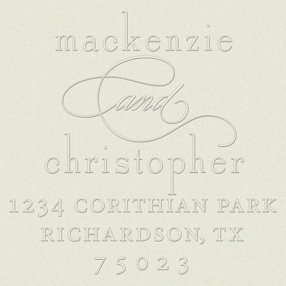 Script Accent Custom Embosser Plate