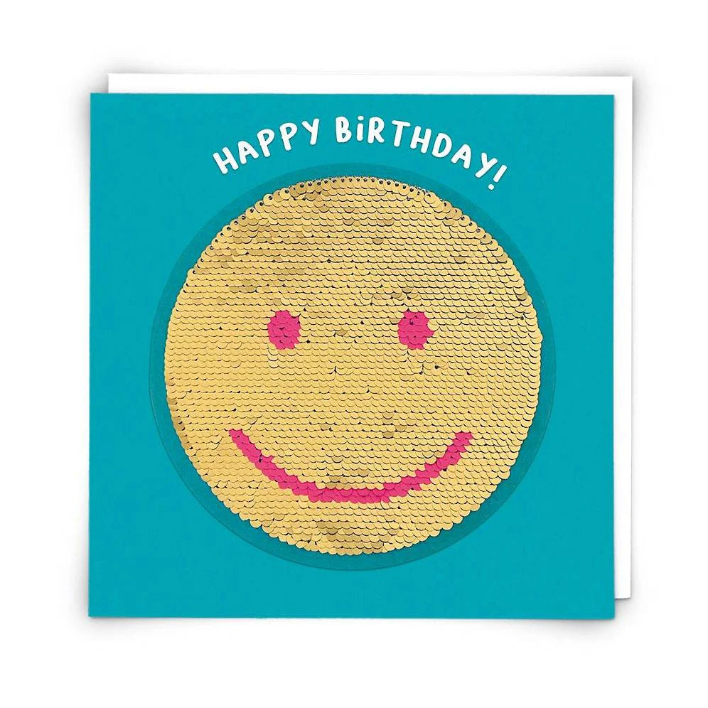 Sequin Smile Birthday Card