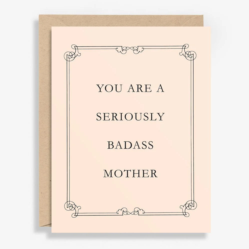 Seriously Badass Mother's Day Letterpress Card