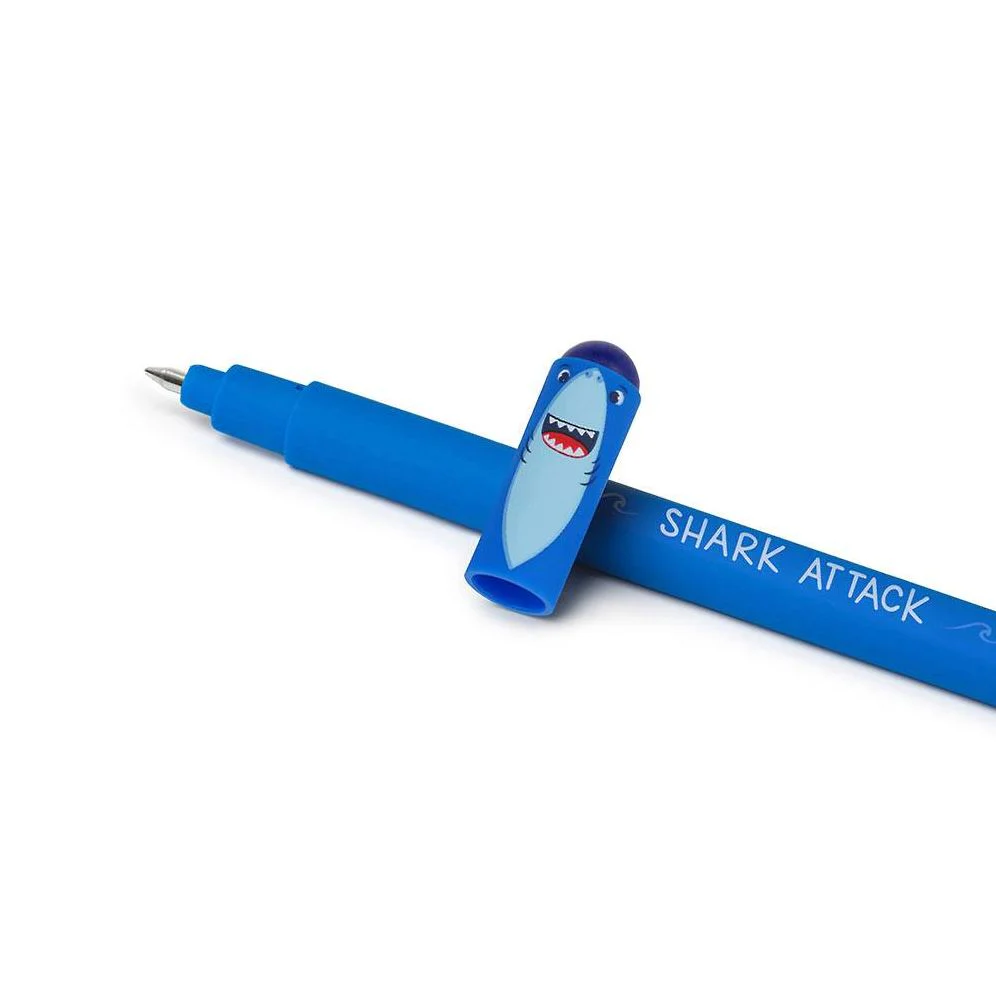 Shark Erasable Gel Pen - Blue Ink - Image 5
