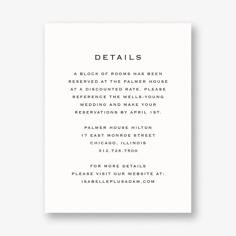 Signature Information Card