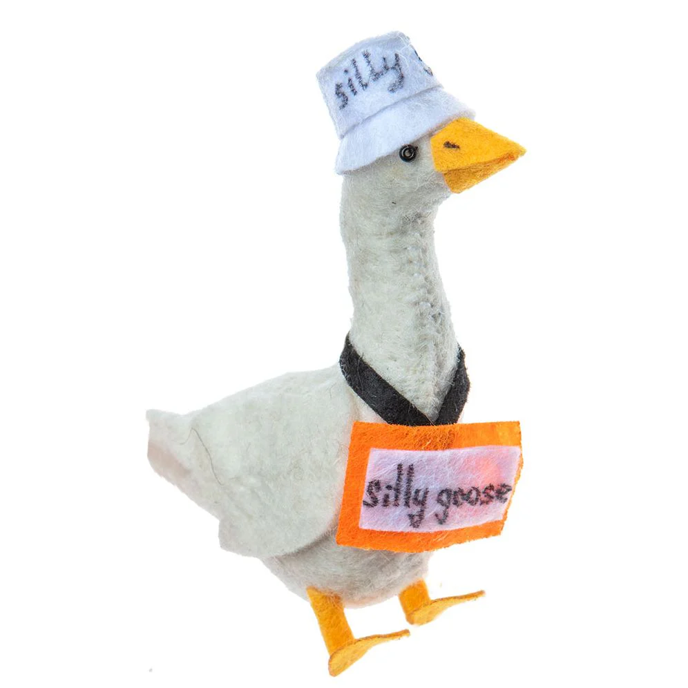 Silly Goose Felt Ornament