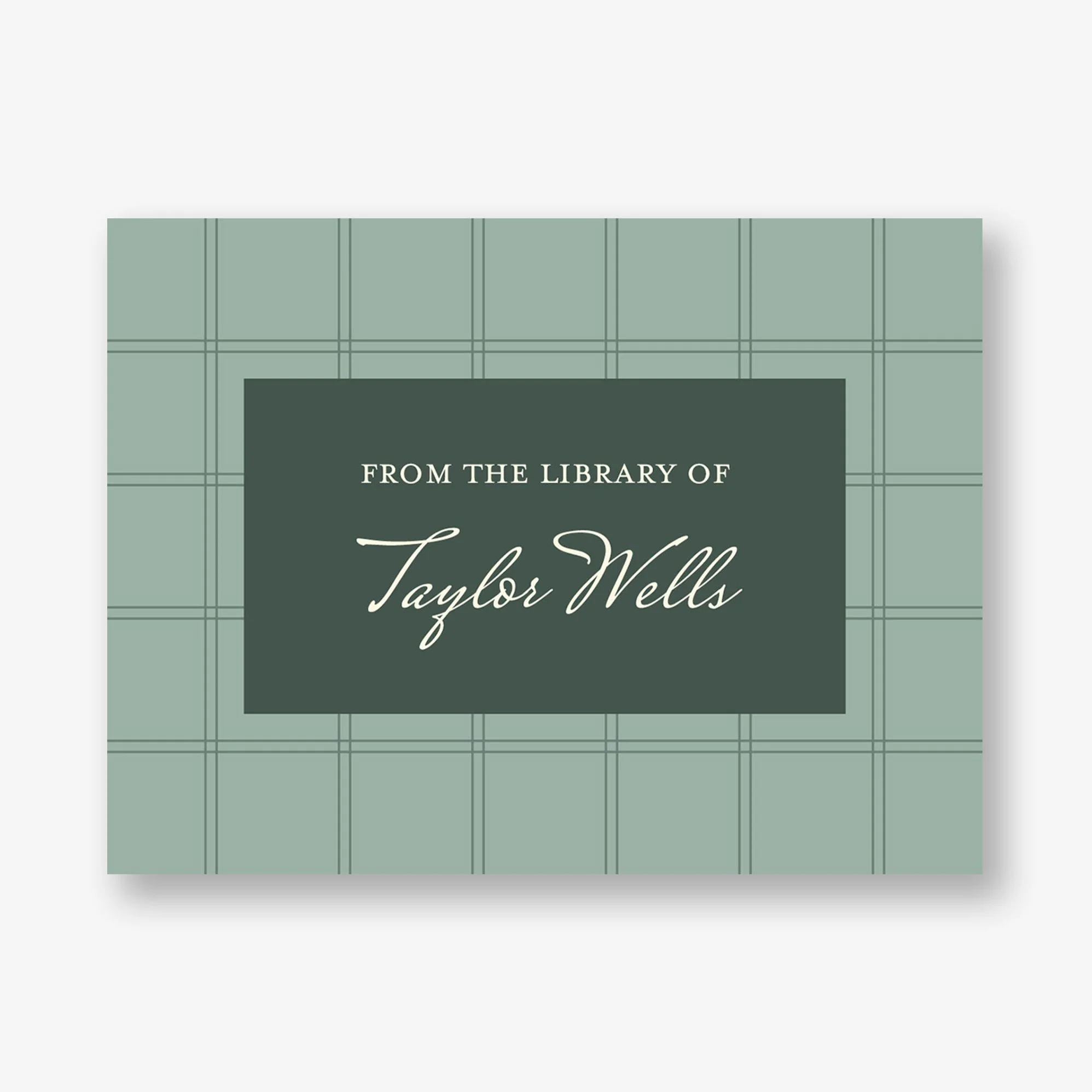 Simple Plaid Adhesive Bookplates - Image 2