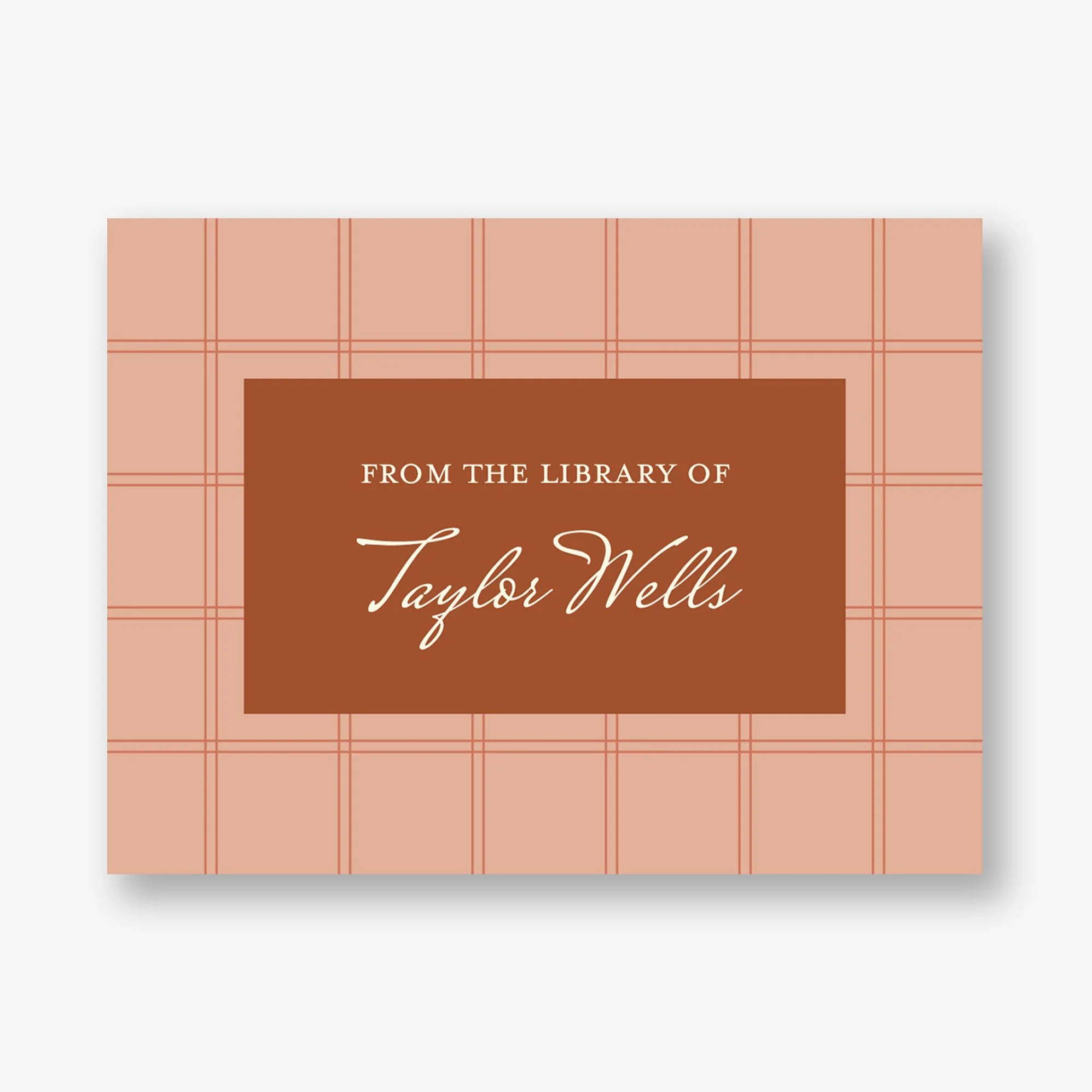 Simple Plaid Adhesive Bookplates - Image 3
