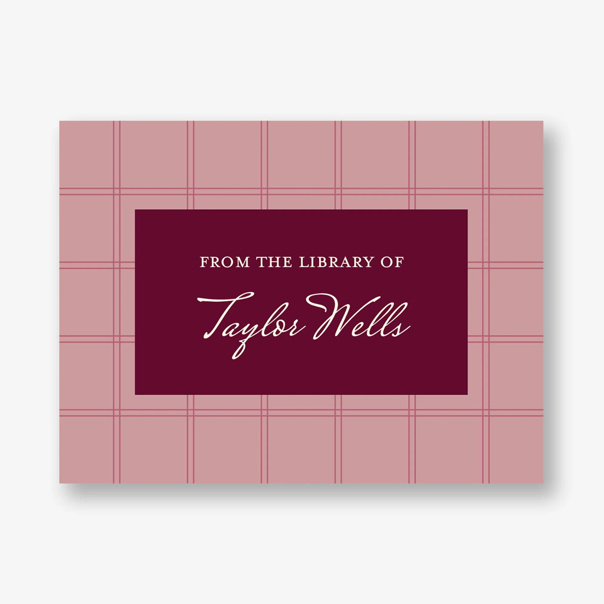 Simple Plaid Adhesive Bookplates - Image 4