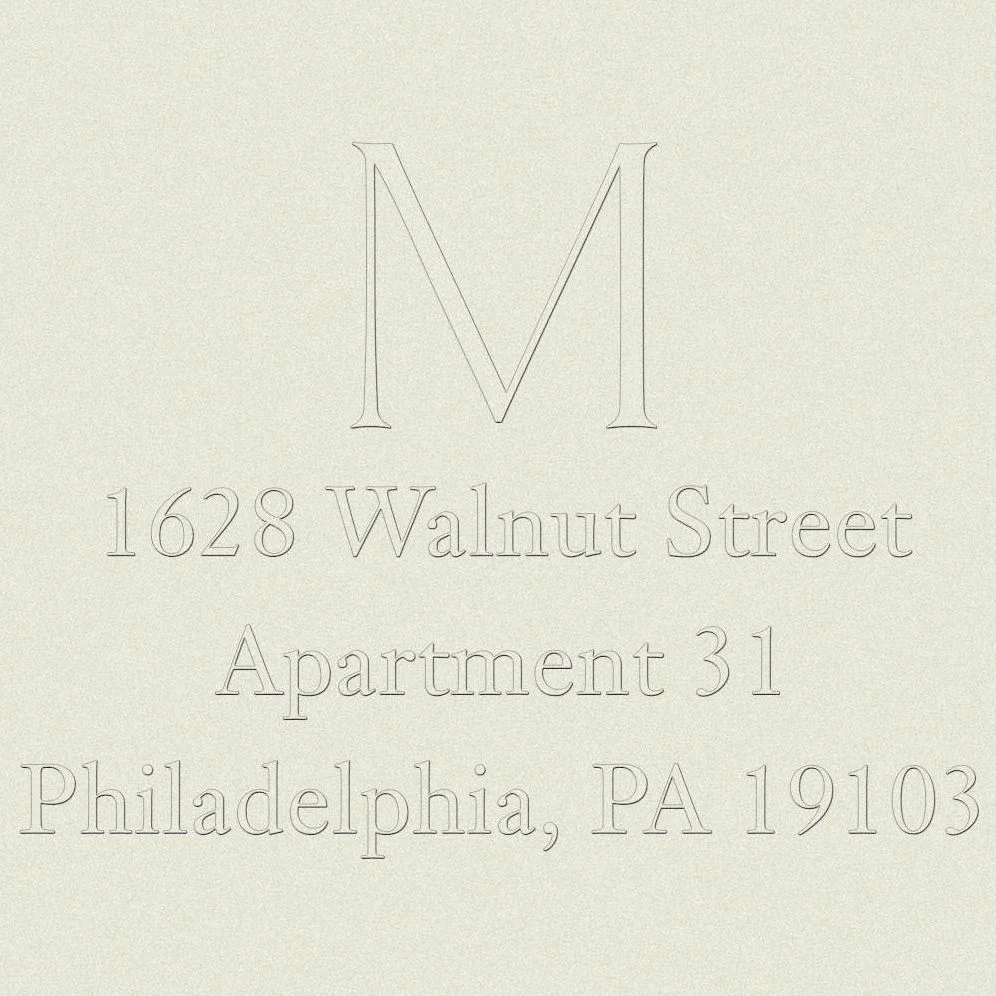 Single Monogram Custom Embosser Plate