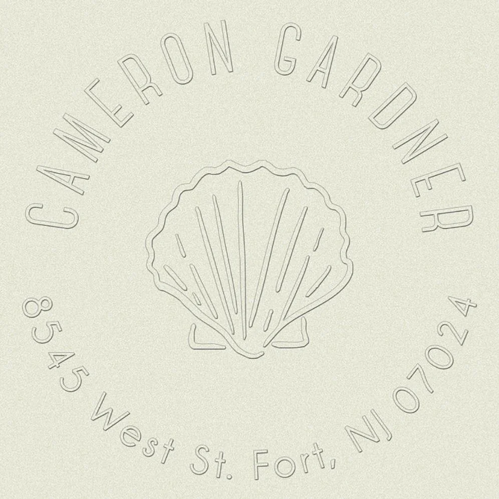 Single Seashell Custom Embosser