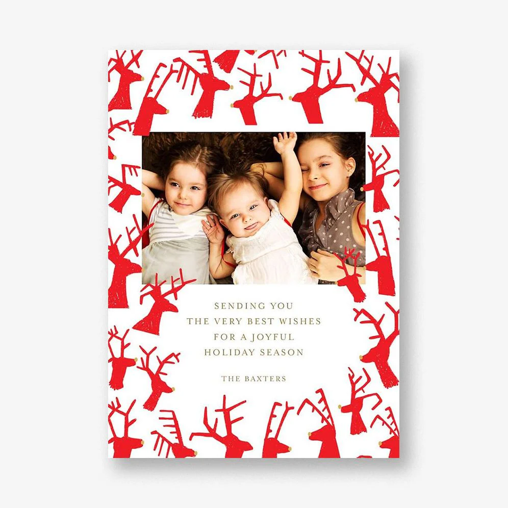Six-Point Buck Perspective Photo Card