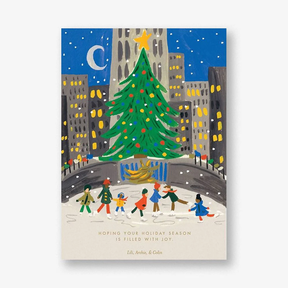 Skating in the City Holiday Card