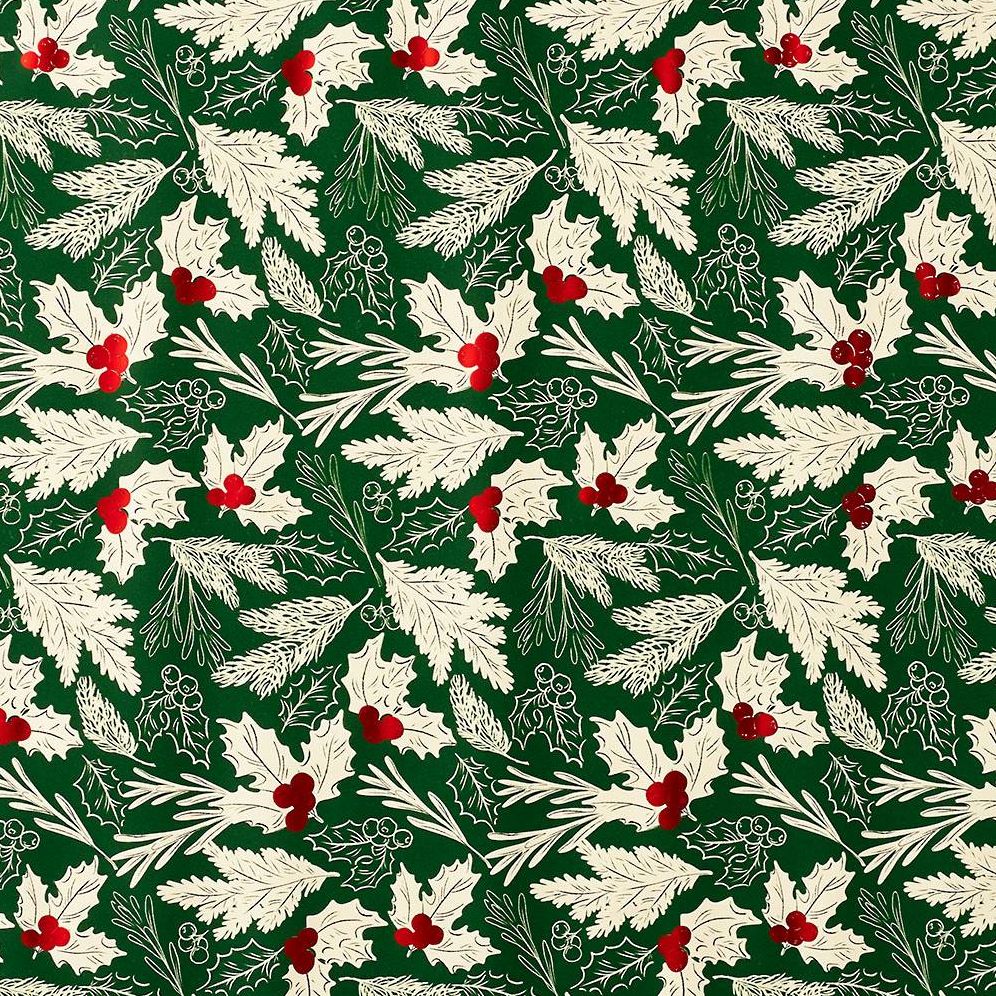 Sketched Evergreen Stone Wrapping Paper - Image 3